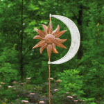 Sun & Moon Garden Spinner Stake